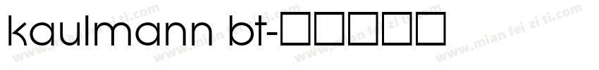 kaulmann bt字体转换
